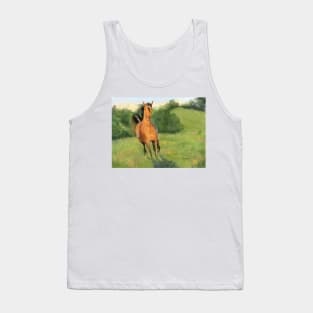 Horse Galloping in a Meadow Tank Top